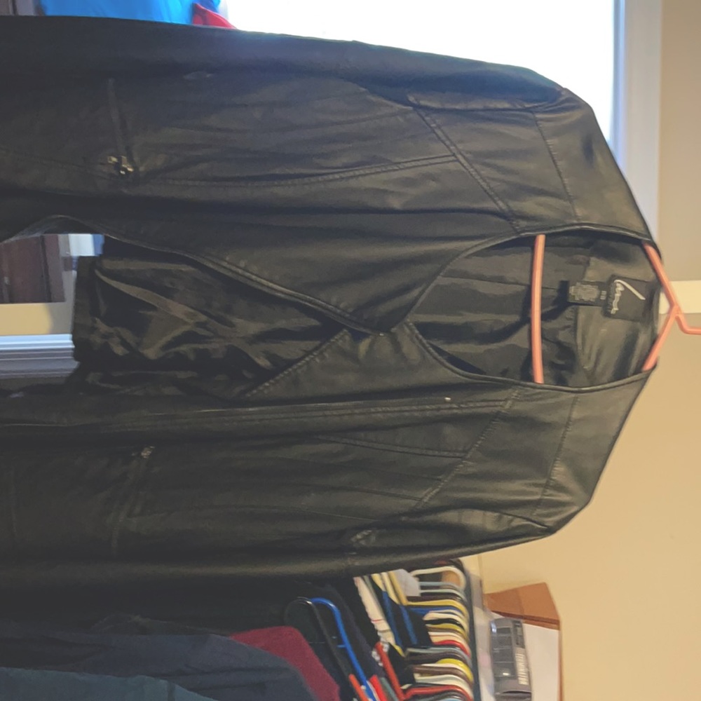 Lane Bryant fake leather jacket